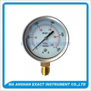 Low Pressure Gauge,Stainless Steel Case,Bottom Connection