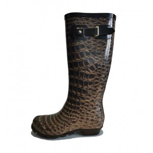 Snake printing rubber boots, tall rubber boots, fashion rubber shoes,