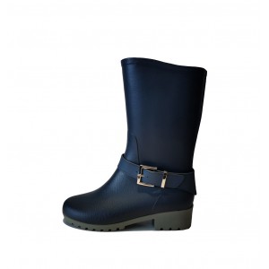 Heeled rubber boot