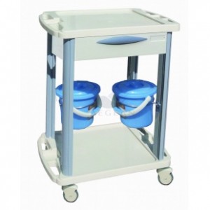 AG-CT001B3 One drawer hospital plastic trolley