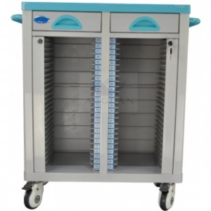 AG-CHT003 Double rows medical records trolley