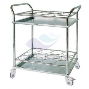 AG-SS021A hospital metal stainless steel bottle trolley