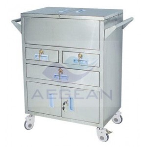 AG-SS028 304 stainless steel hospital Emergency Trolley