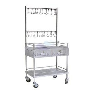 AG-SS033 With hooks hospital metal frame infusion trolley