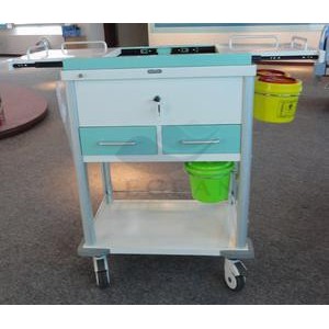 AG-MT033 With two drawers hospital metal frame dressing trolley