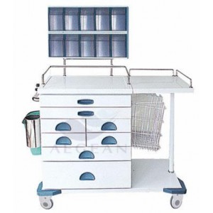 AG-AT017 With storage box hospital metal frame drug trolley