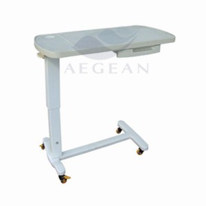 AG-OBT009 Durable plastic material with small drawer overbed table