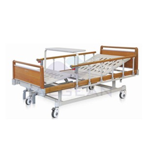 AG-BYS111 Two function wooden color home hospital beds