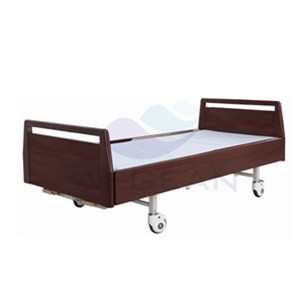 AG-BYS117 Wooden frame hospital popular manual bed