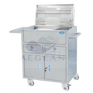 AG-ET020 CE and ISO approved 304 stainless steel health care trolley