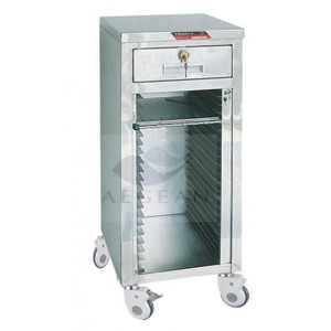 CE approved AG-CHT014 stainless steel 24 shelves medical record cart